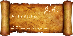Jurin Alvina névjegykártya
